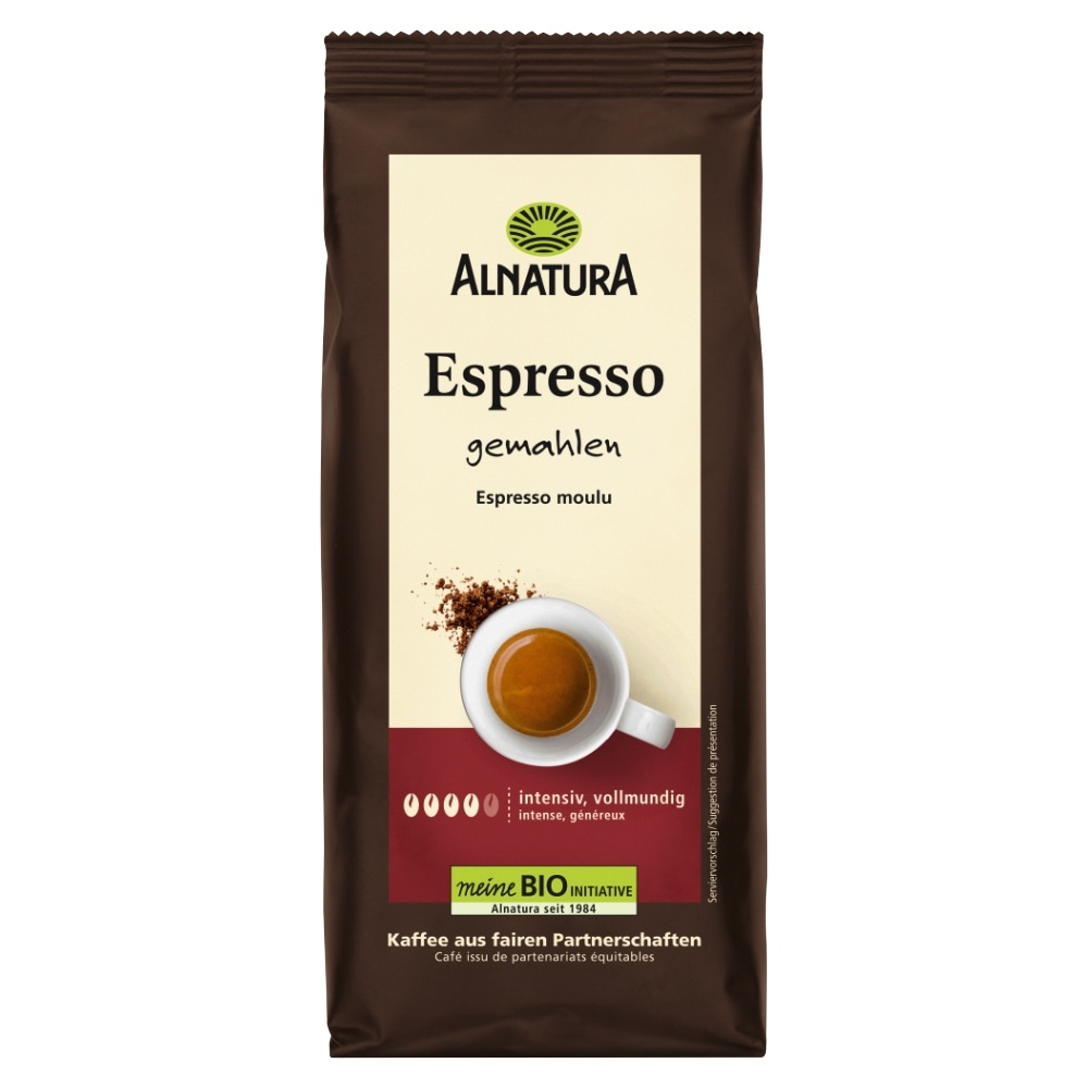 Alnatura Espresso Koffiebonen Gemalen Bio 250 g