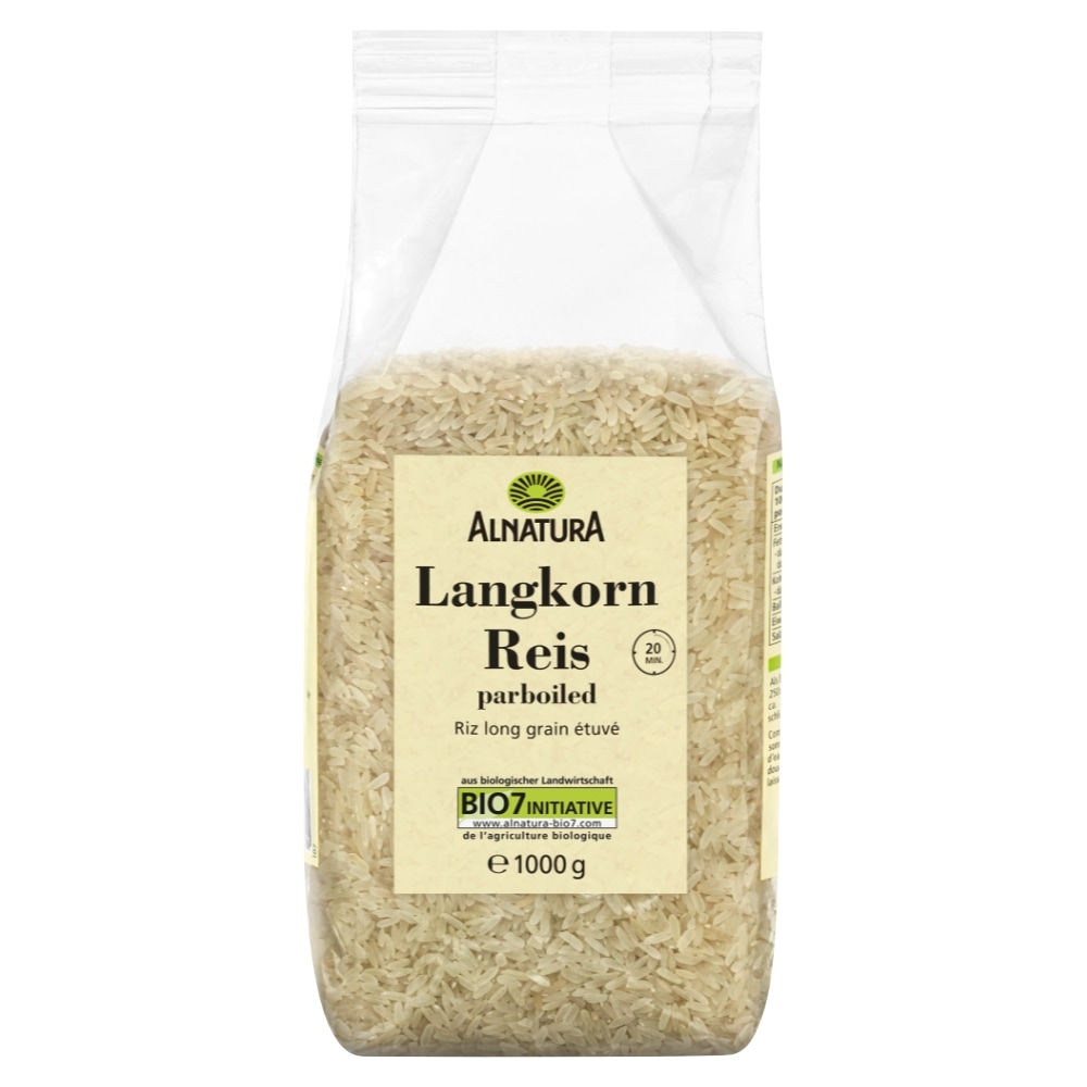 Alnatura Lange Rijst Wit Voorgekookt Bio 1 kg