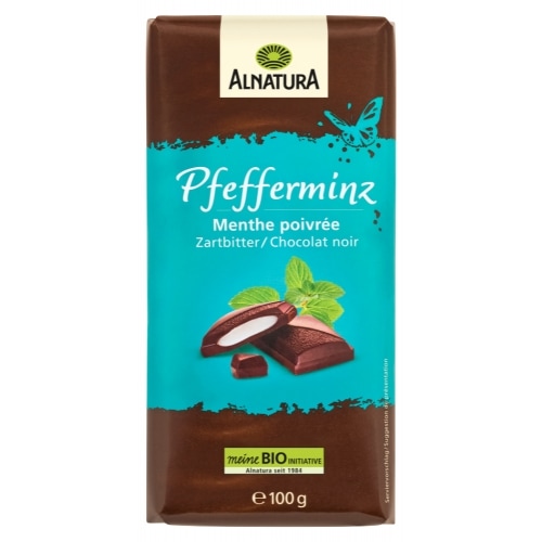 Alnatura Pure Chocoladetablet Pepermunt Bio 100 g