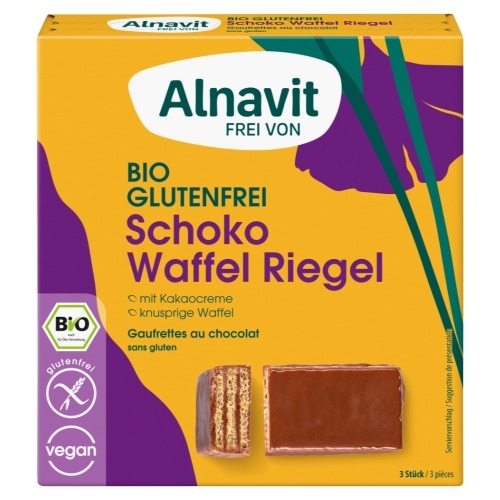 Alnavit Chocolade Wafel Reep Glutenvrij 3 x 25 g