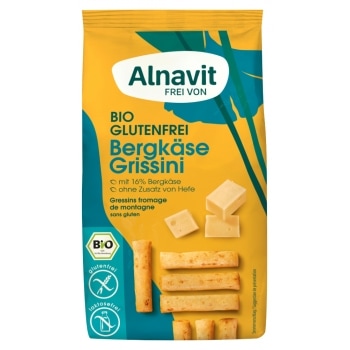 Alnavit Mini Bergkaas Grissini Glutenvrij Bio 100 g
