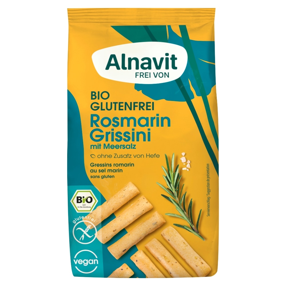 Alnavit Mini Rozemarijn Grissini Glutenvrij Bio 100 g