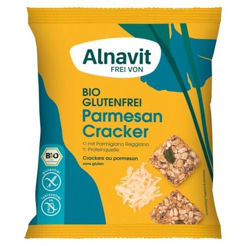 Alnavit Parmezaanse Kaas Crackers Glutenvrij Bio 75 g