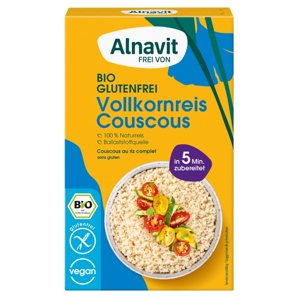Alnavit Rijst Couscous Volkoren Bio 300 g