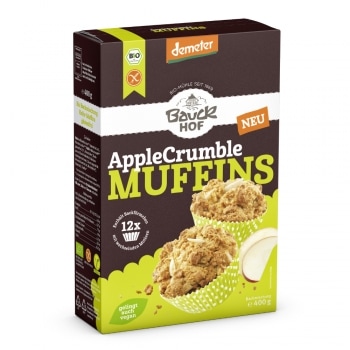 Bauckhof Appel-Kruimel Muffins Bakmix Glutenvrij Demeter / Bio 400 g