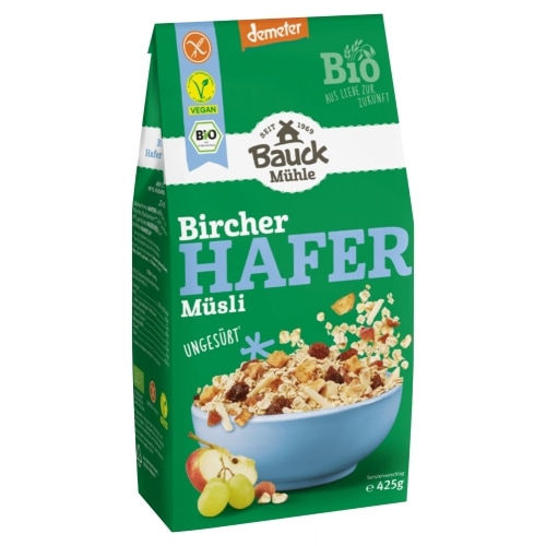 Bauckhof Bircher Havermuesli Glutenvrij Demeter / Bio 425 g