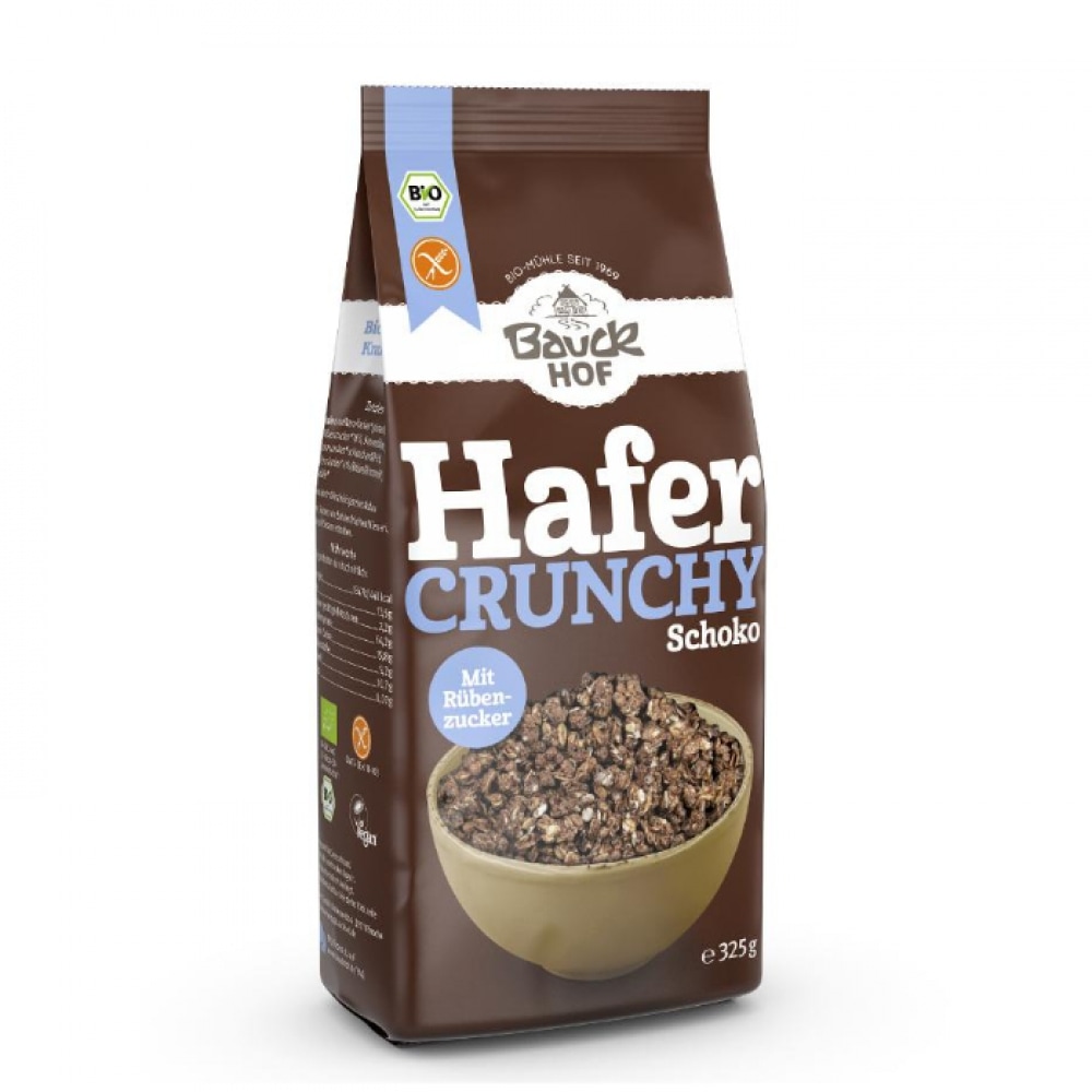 Bauckhof Crunchy Havermuesli Cacao Glutenvrij Bio 325 g