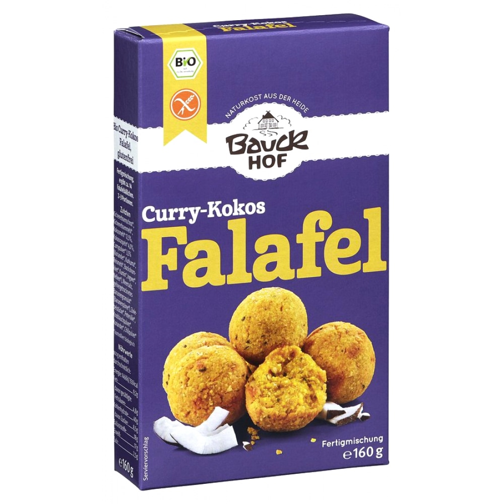Bauckhof Falafel Mix Curry-Kokos Glutenvrij Bio 160 g