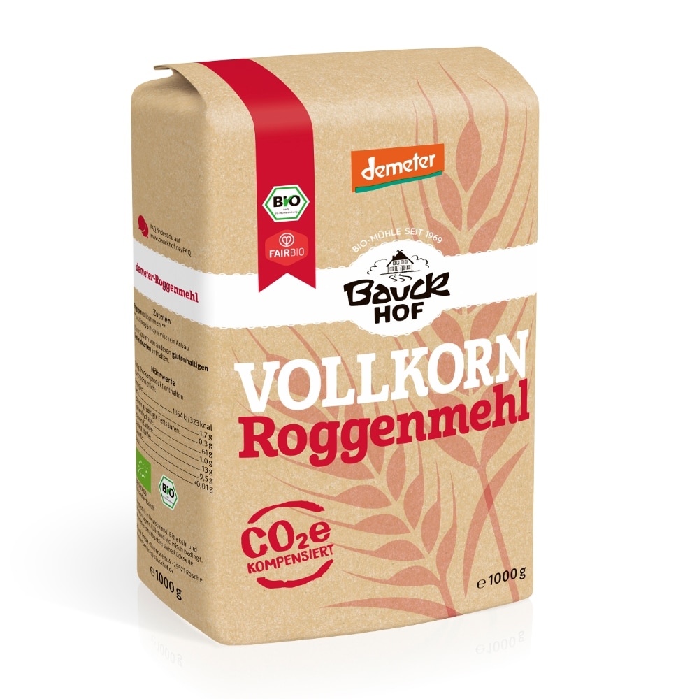 Bauckhof Roggemeel Volkoren Demeter / Bio / Fair 1 kg