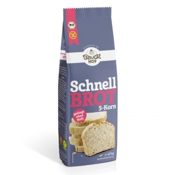 Bauckhof Snel 5-Granenbrood Mix Glutenvrij Bio 475 g