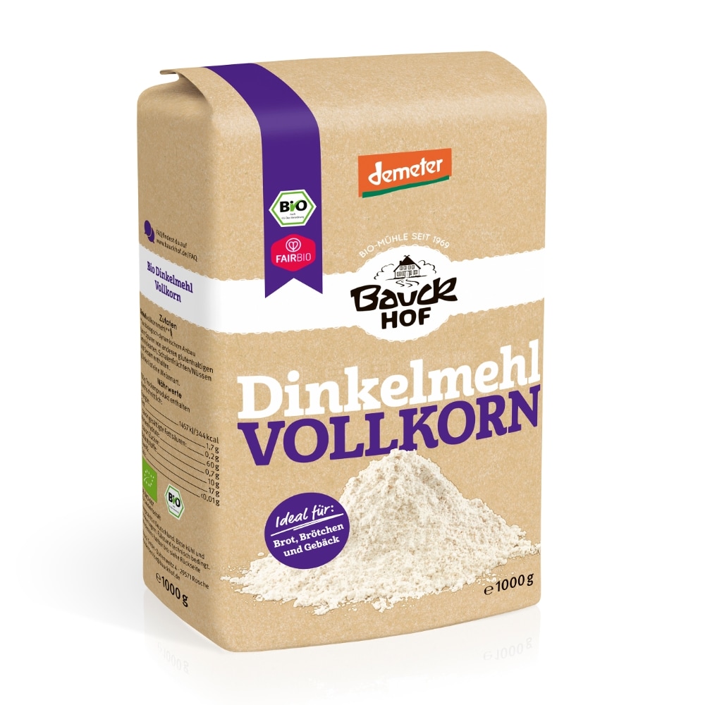 Bauckhof Speltmeel Volkoren Demeter / Bio / Fair 1 kg