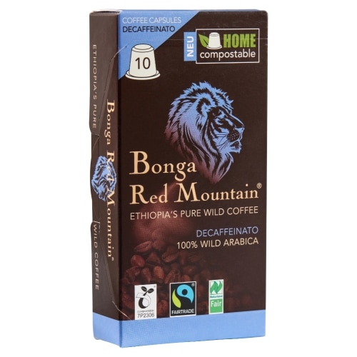 Bonga Red Mountain Decaffeinato Koffiecapsules Naturland / Bio / Fair 10 x 5,5 g