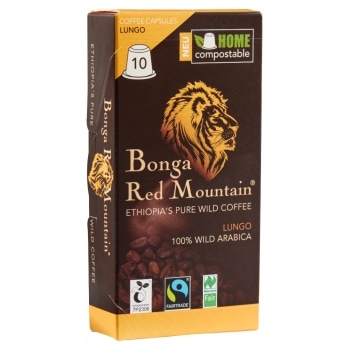 Bonga Red Mountain Lungo Koffiecapsules Naturland / Bio / Fair 10 x 5,5 g