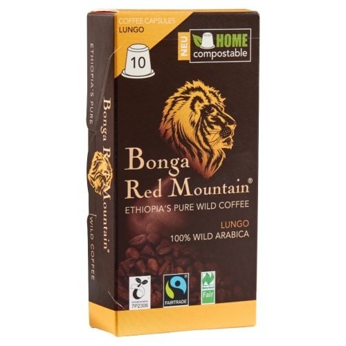 Bonga Red Mountain Lungo Koffiecups Naturland / Bio / Fair 10 x 5,5 g