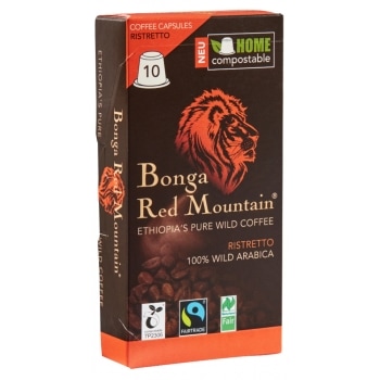 Bonga Red Mountain Ristretto Koffiecapsules Naturland / Bio / Fair 10 x 5,5 g
