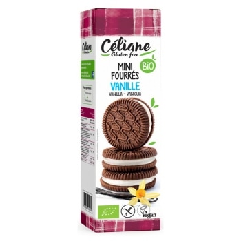 Celiane Gluten Free Mini Chocokoekjes Vanille Bio 4 x 31 g