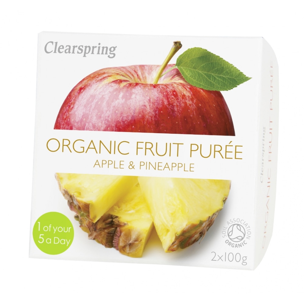 Clearspring Appel-Ananaspuree Bio 2 x 100 g