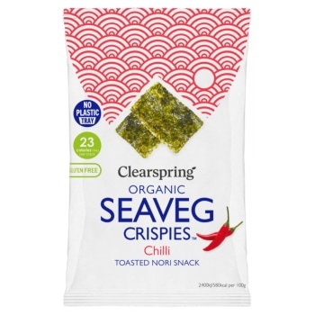 Clearspring Seaveg Crispies Chili Bio 4 g