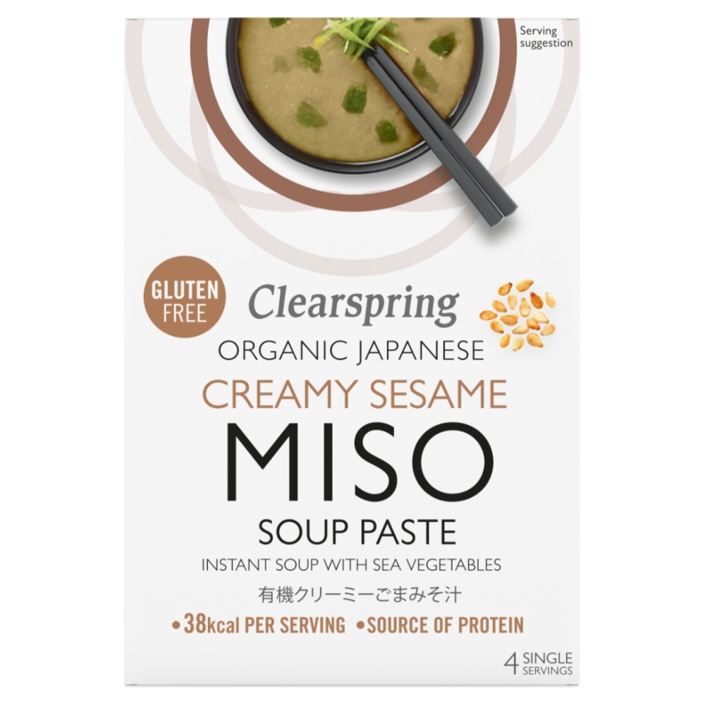 Clearspring Witte Miso Soeppasta Sesam Bio 4 x 15 g