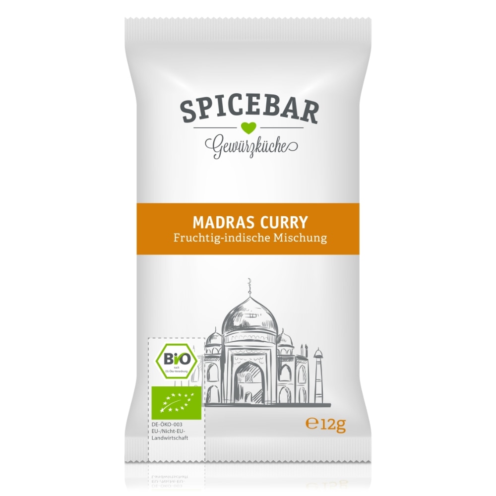Spicebar Curry Madras Kruidenmix Bio 12 g